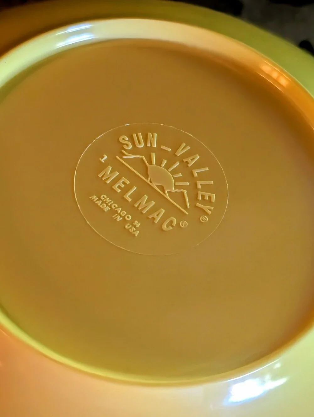 SUN VALLEY 9“ Melmac VTG MCM Divided Serving Bowl